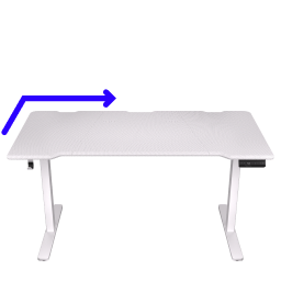 Top Front view white desk
