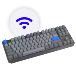 Top Front view keyboard grey