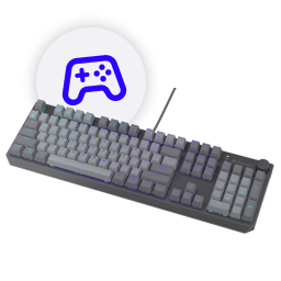 Front Right view keyboard grey