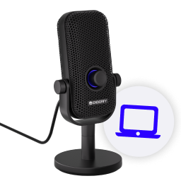 Front Left view microphone black