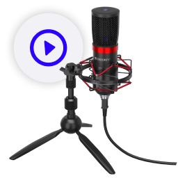 microphone on a stand