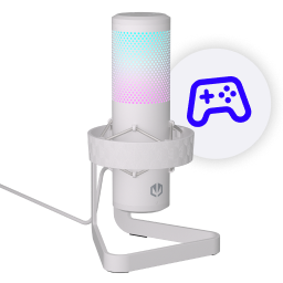 Left view microphone white