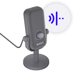Left view microphone grey