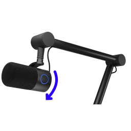 Left view microphone on a arm