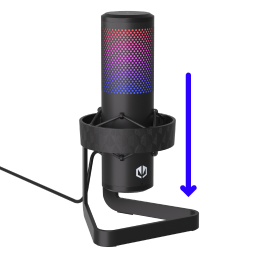 Left view microphone on a stand black ARGB