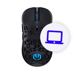 Top View Black Mouse icon computer