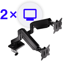 Left view holder for 2 monitors