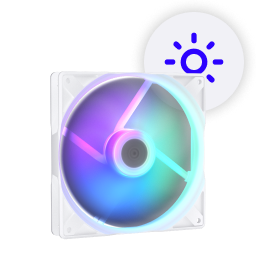 Front view fan white ARGB 