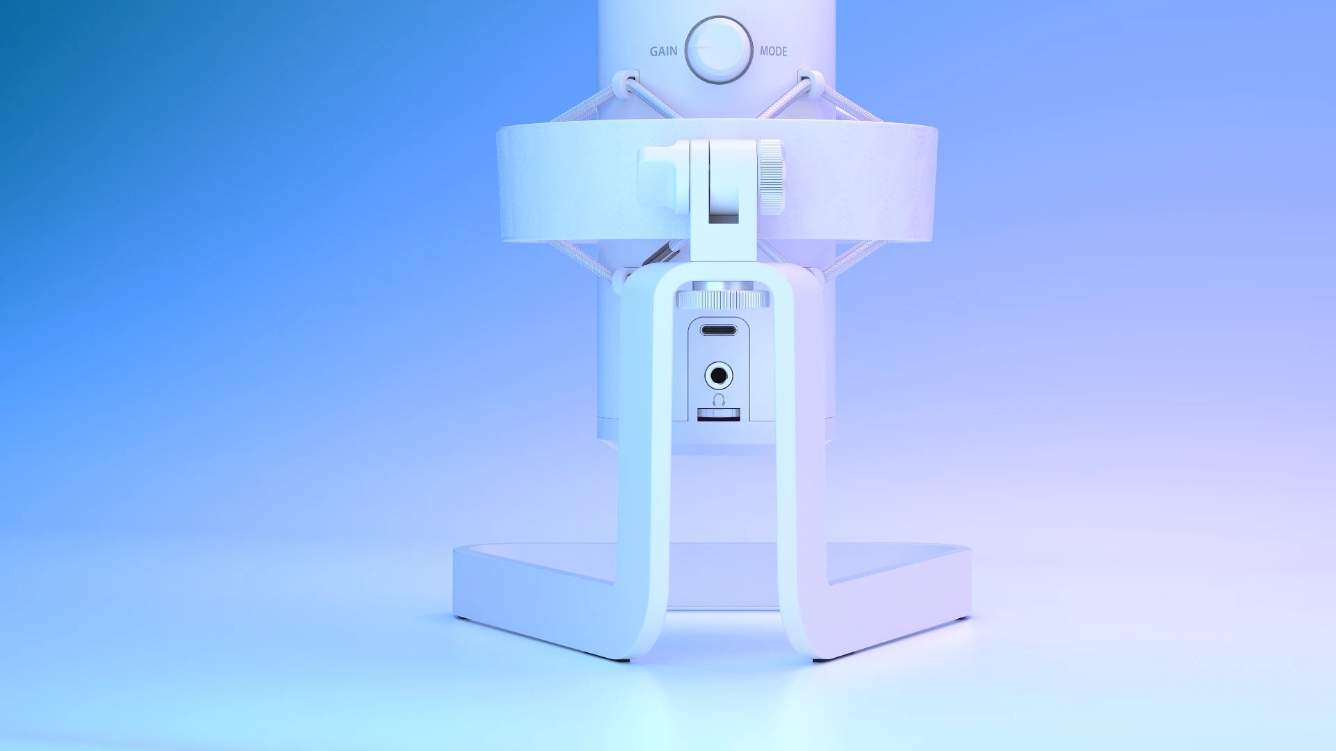 ENDORFY AXIS Streaming Onyx White EY1B007-Microphone Back View Stand