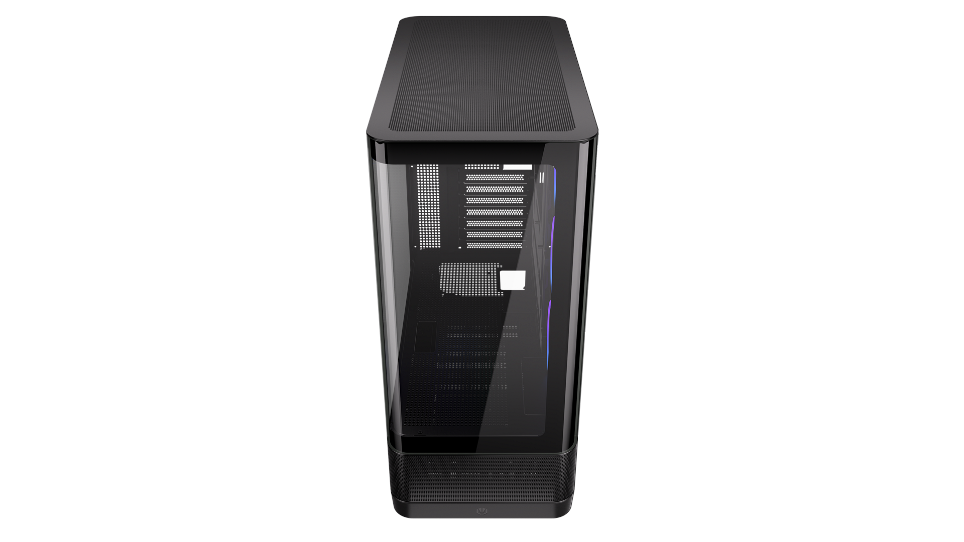 ENDORFY Aquarius 8000 Corona EY2A021-PC Case Front Top View Glass Panel Empty Interior