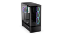 ENDORFY Aquarius 8000 Corona EY2A021-PC Case Front View I/O Panel Interior With Visible Fans ARGB