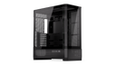 ENDORFY Aquarius 8000 Flex EY2A022-PC Case Front Left View Glass Panel I/O Panel Inside Empty Interior