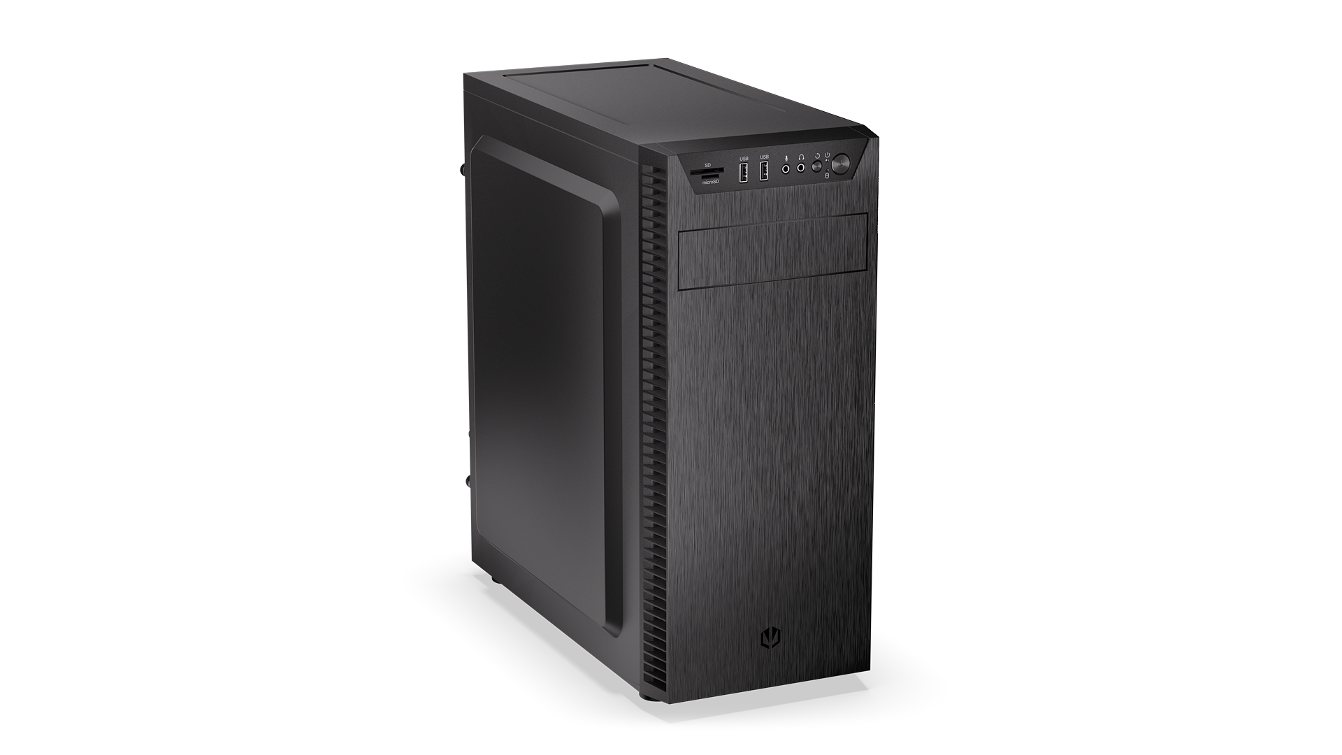 ENDORFY Armis 100 Solid EY2A015 PC Case Top Front Left Side Angle Closed View