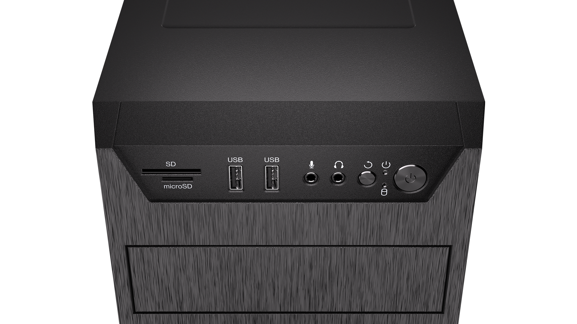 ENDORFY Armis 100 Solid EY2A015 PC Case Top Front View Panel IO