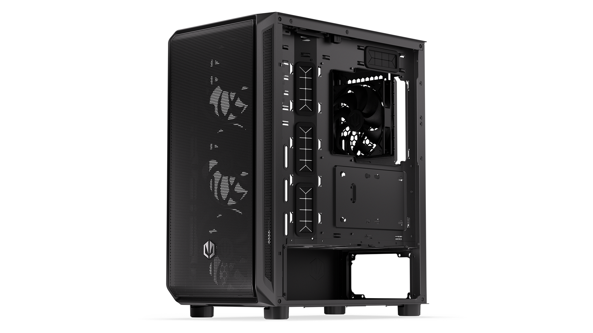 ENDORFY Arx 500 Air EY2A010-PC Case Front Right View Removed Panel