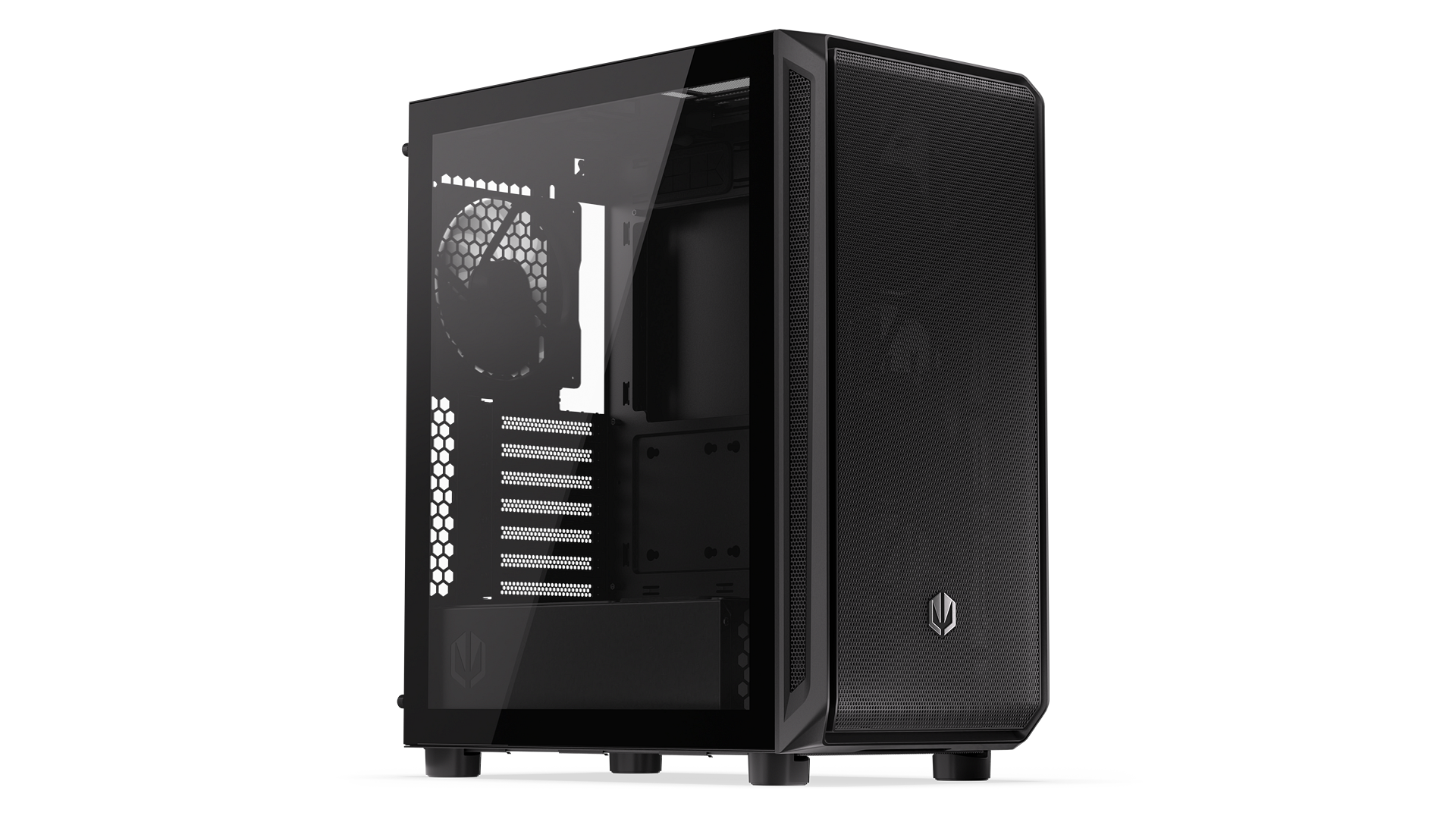 ENDORFY Arx 500 Air EY2A010-PC Case Left View Glass Panel Empty Interior