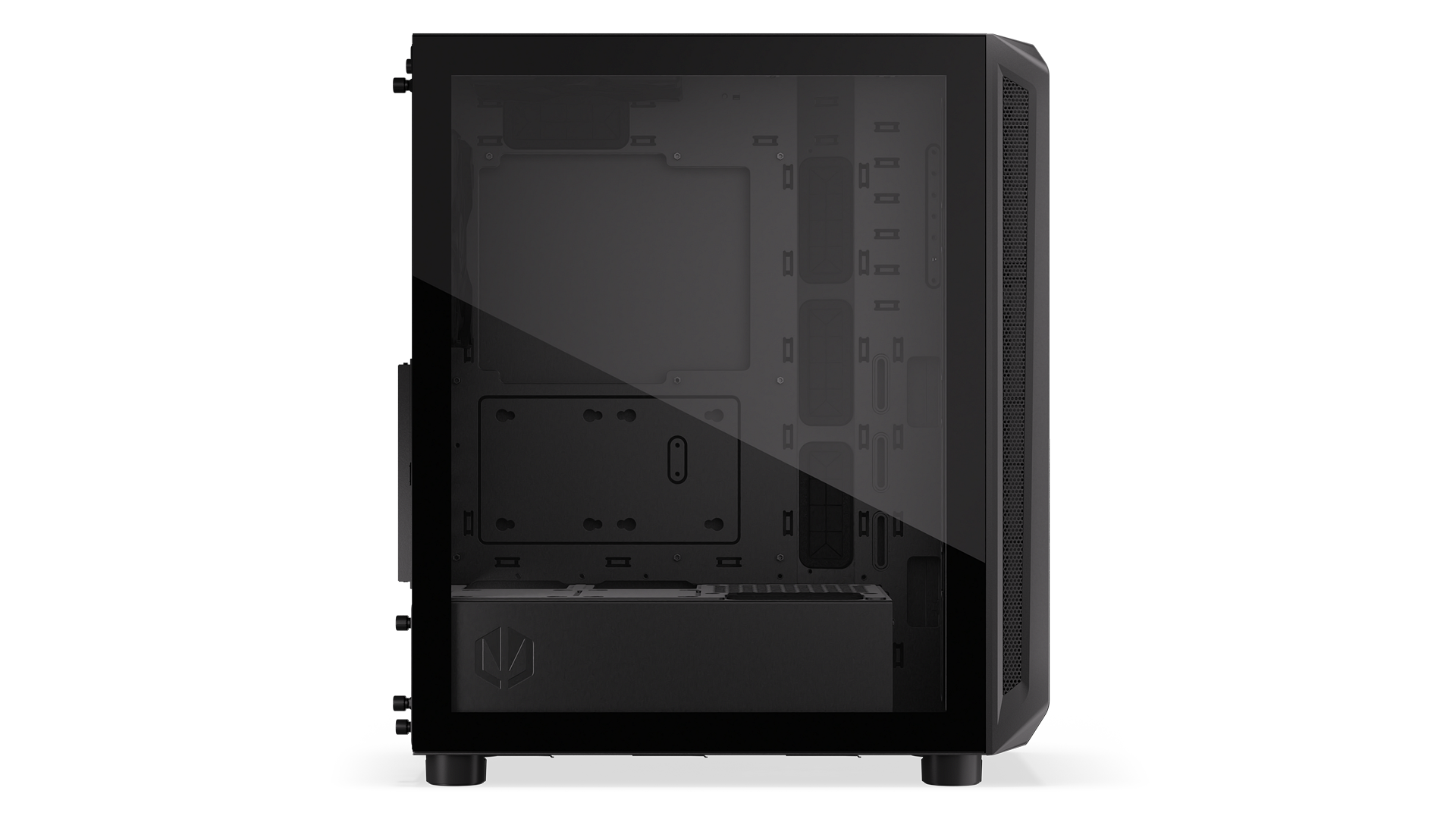 ENDORFY Arx 500 Air EY2A010-PC Case Left View Glass Panel Empty Interior
