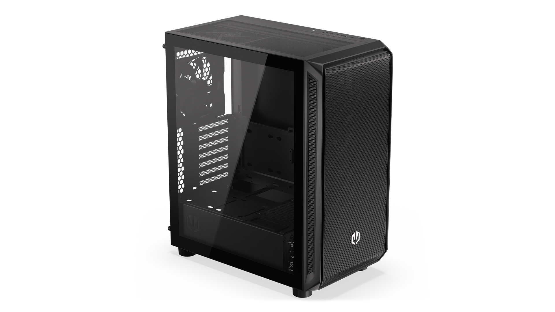 ENDORFY Arx 500 Air EY2A010-PC Case Top Front Left View Inside Empty Interior