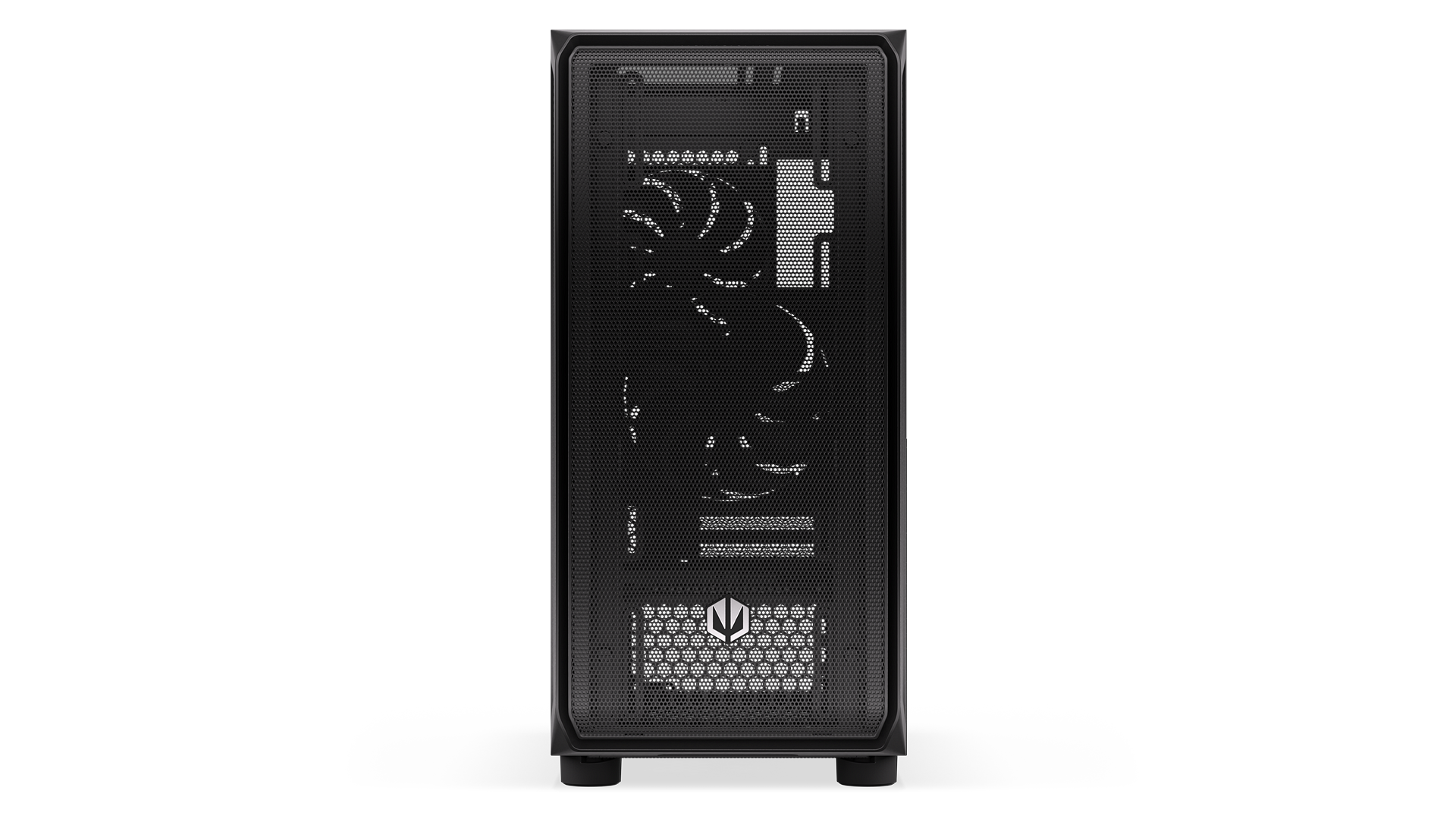 ENDORFY Arx 500 Core EY2A016-PC Case Front View Black Protection Panel Logo Endorfy Fans