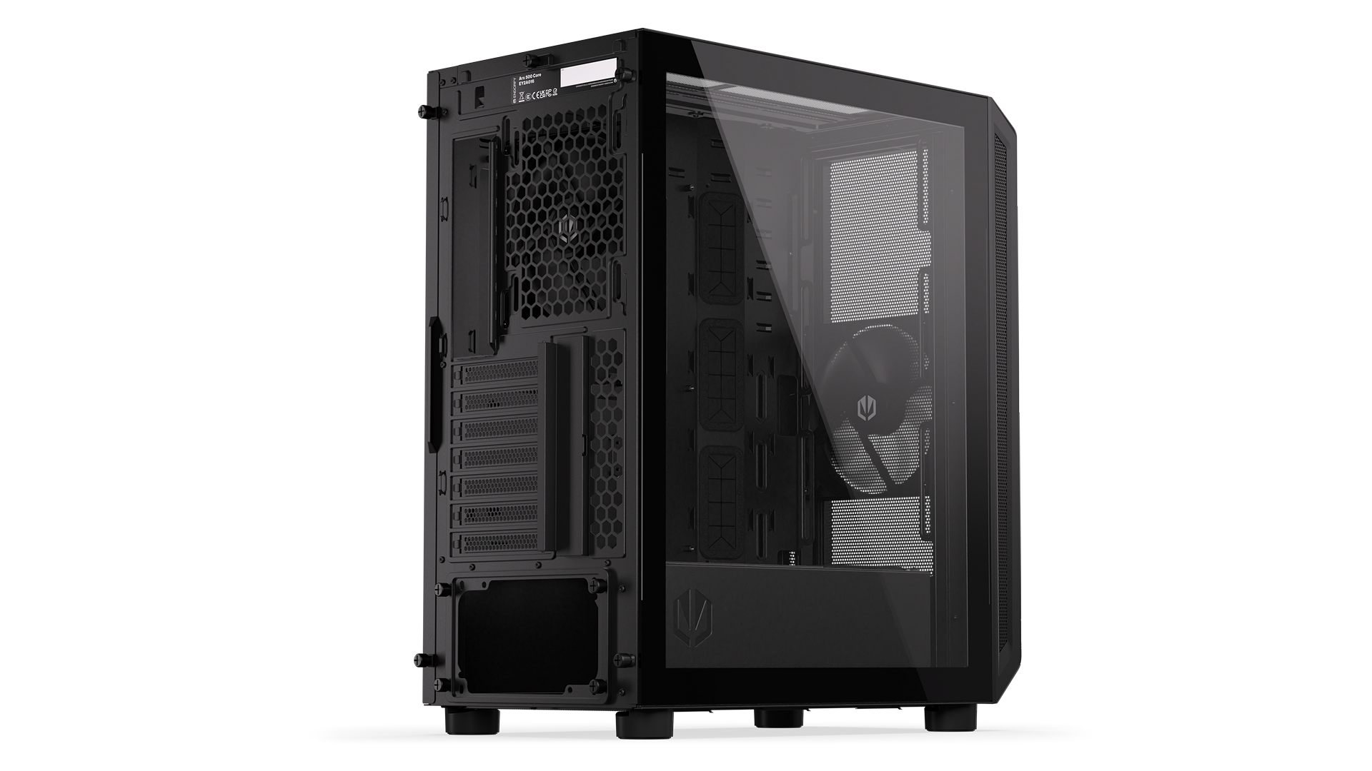 ENDORFY Arx 500 Core EY2A016-PC Case Left Back View Glass Panel