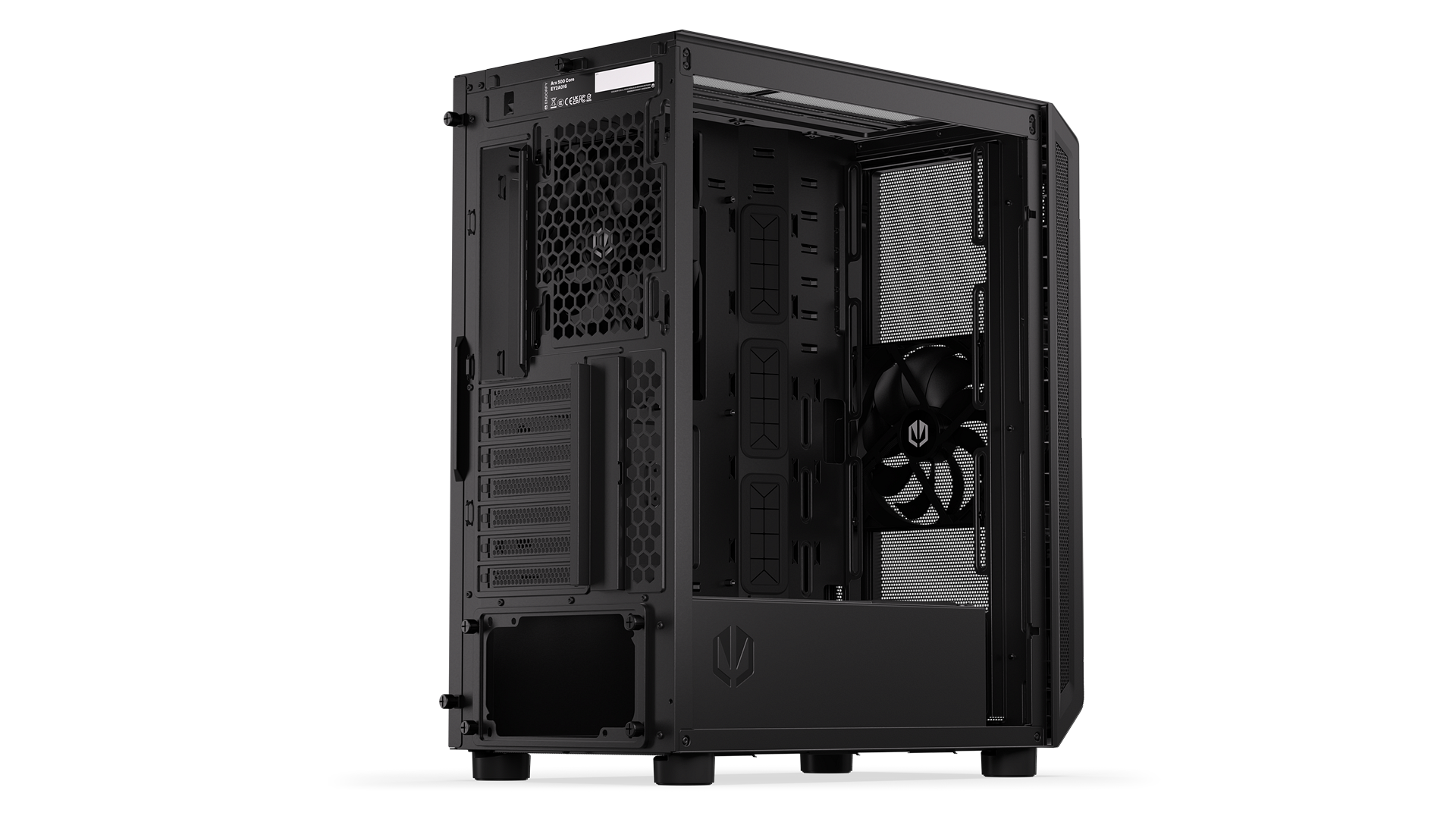 ENDORFY Arx 500 Core EY2A016-PC Case Left Back View Without Glass Panel Fans