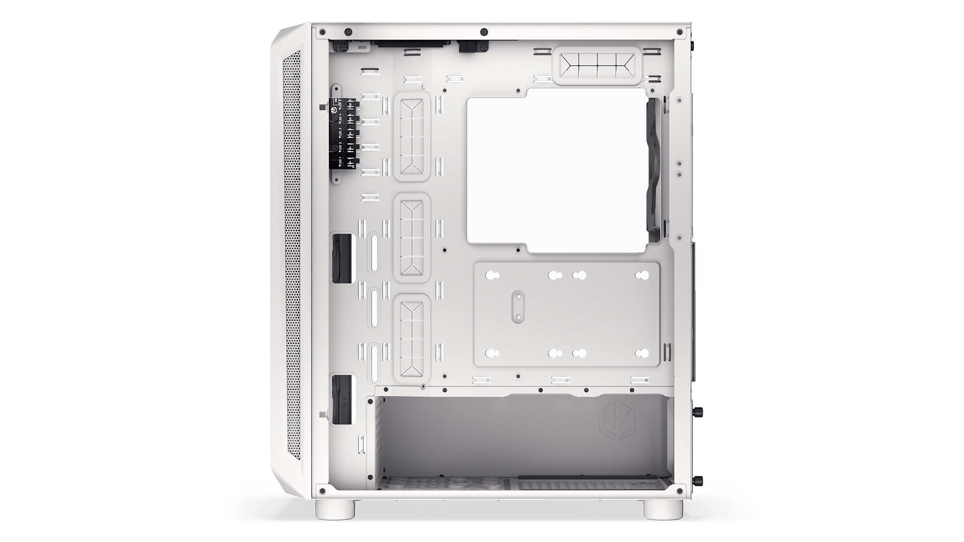ENDORFY Arx 500 White ARGB EY2A018-PC Case Right View Empty White