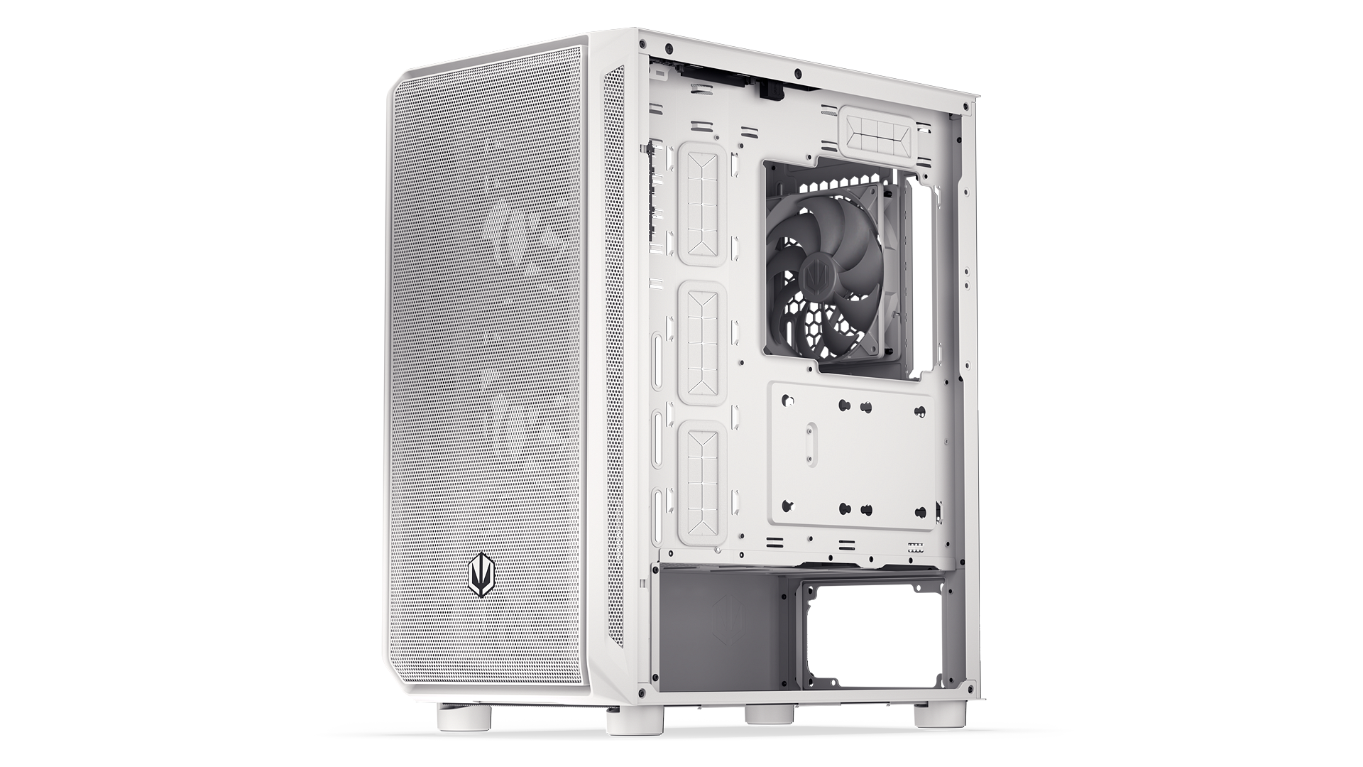 ENDORFY Arx 500 White ARGB EY2A018-PC Case Left View Interior Without Side Panel