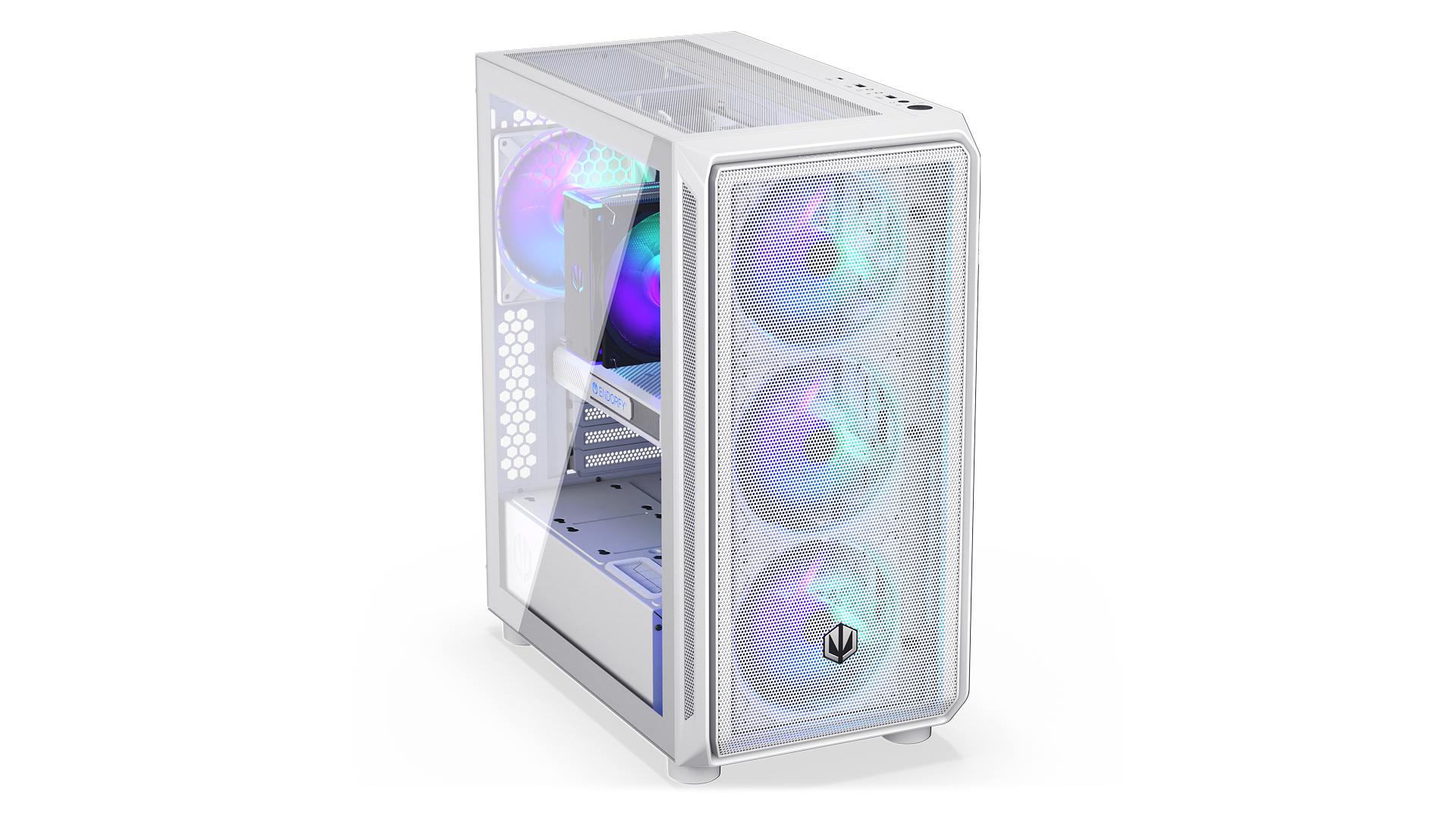 ENDORFY Arx 500 White ARGB EY2A018 -PC Case Logo ENDORFY View Front Fans