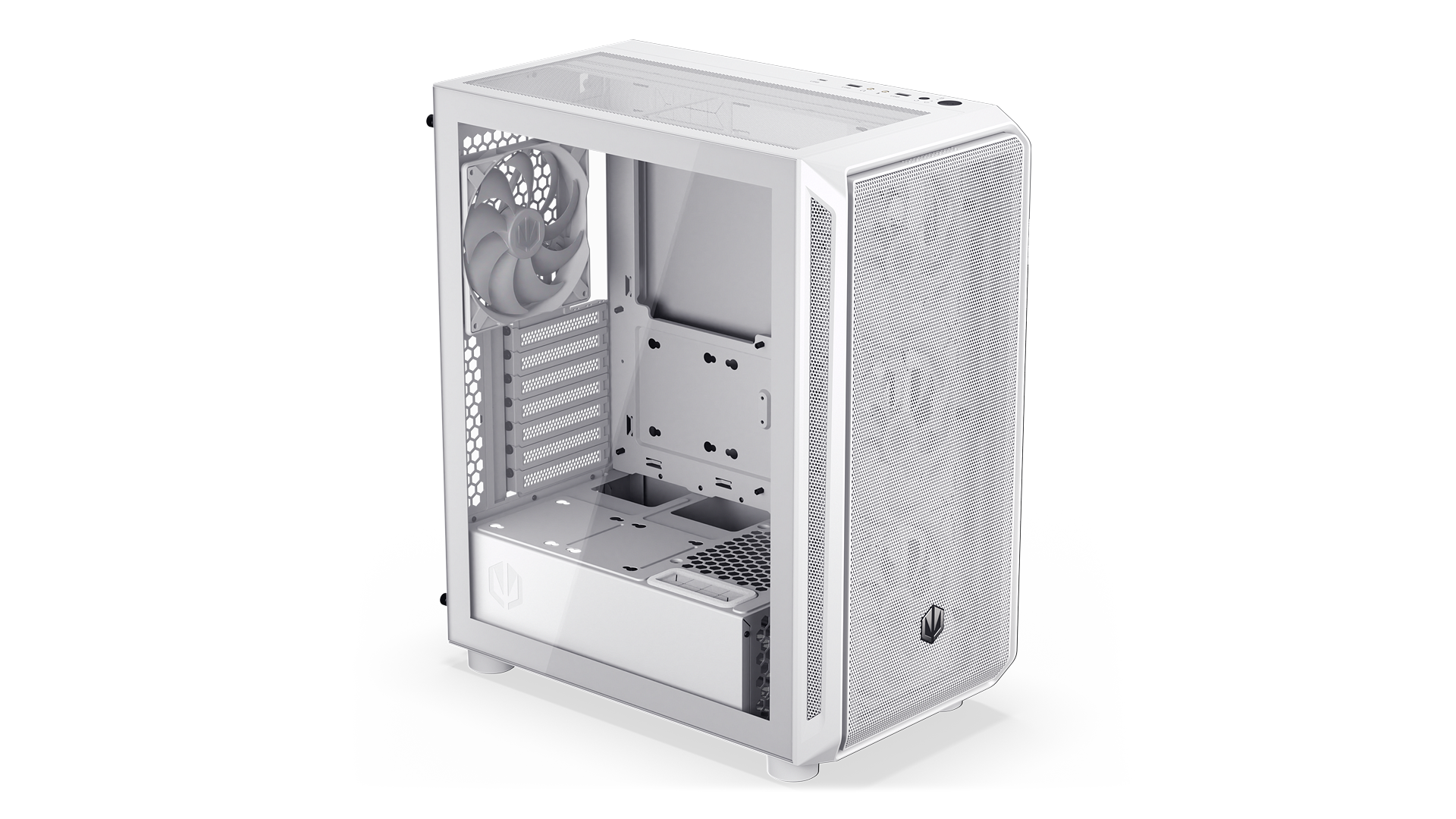 ENDORFY Arx 500 White ARGB EY2A018-PC Case Open-Side Panel View