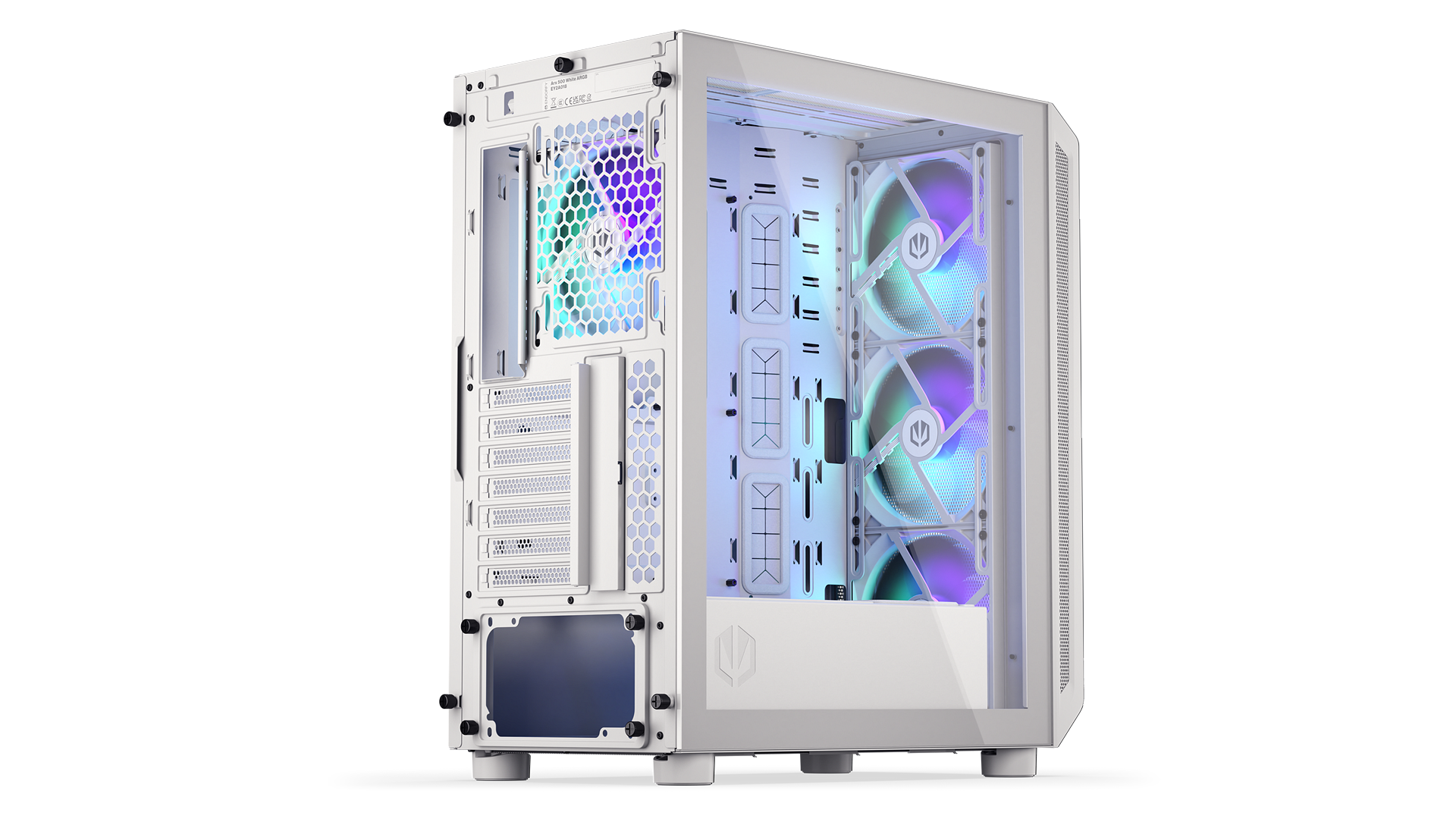 ENDORFY Arx 500 White ARGB EY2A018-PC Case Right View Interior Without Side Panel