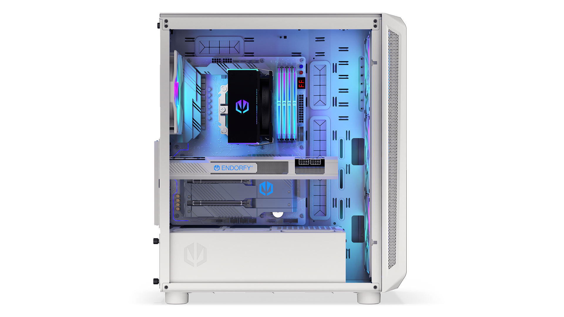 ENDORFY Arx 500 White ARGB EY2A018-PC Case Side Illumination Of The Computer Case