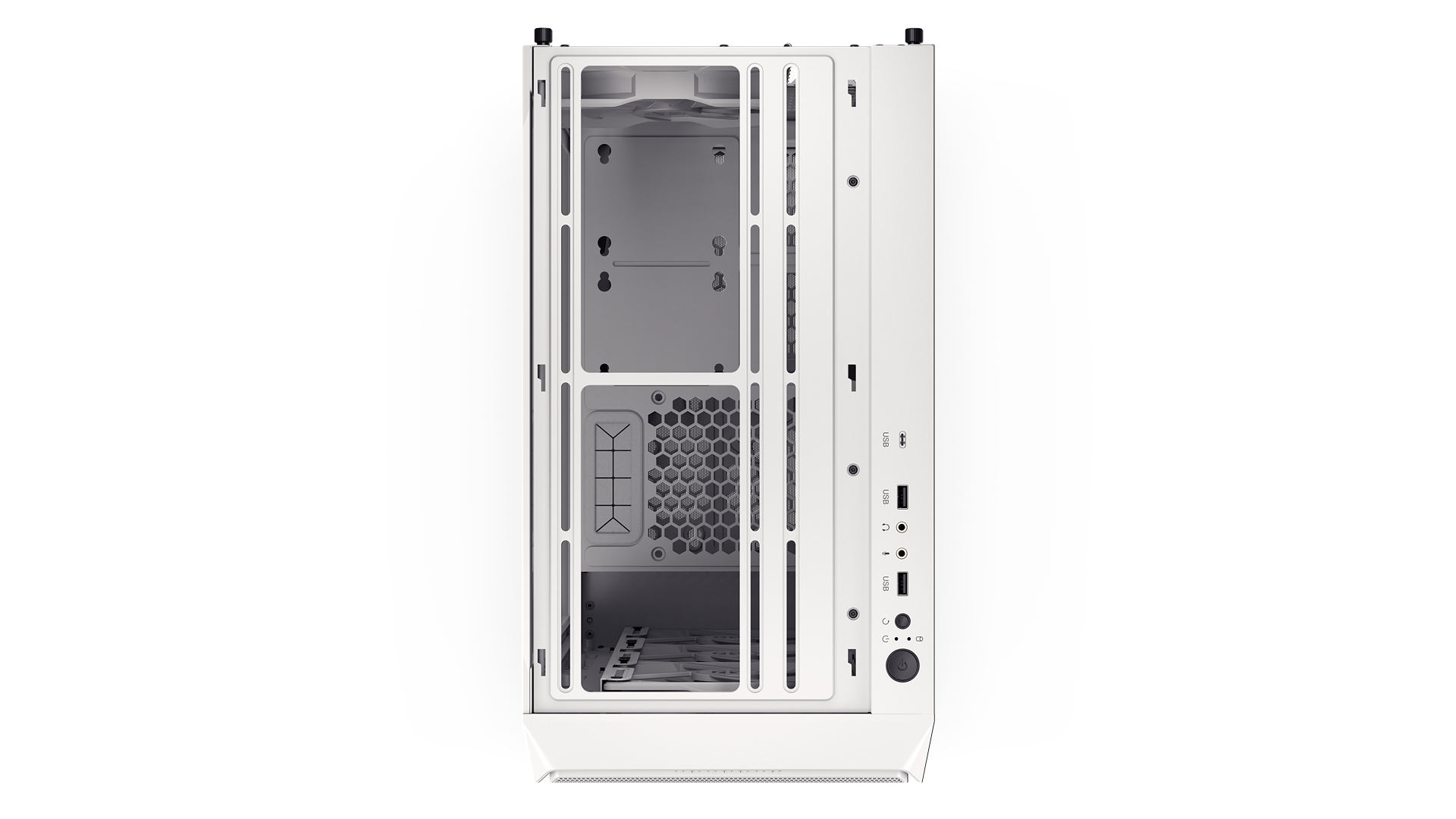 ENDORFY Arx 500 White ARGB EY2A018 - PC Case Top View IO Panel