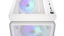 ENDORFY Arx 500 White ARGB EY2A018-PC Case Top View Illuminated Fan IO Panel With USB C 3.2 Gen 2 Port USB A Ports Audio Jacks