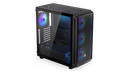 ENDORFY Arx 700 ARGB EY2A013-PC Case Left View Glass Panel Inside Black Four Fans ARGB
