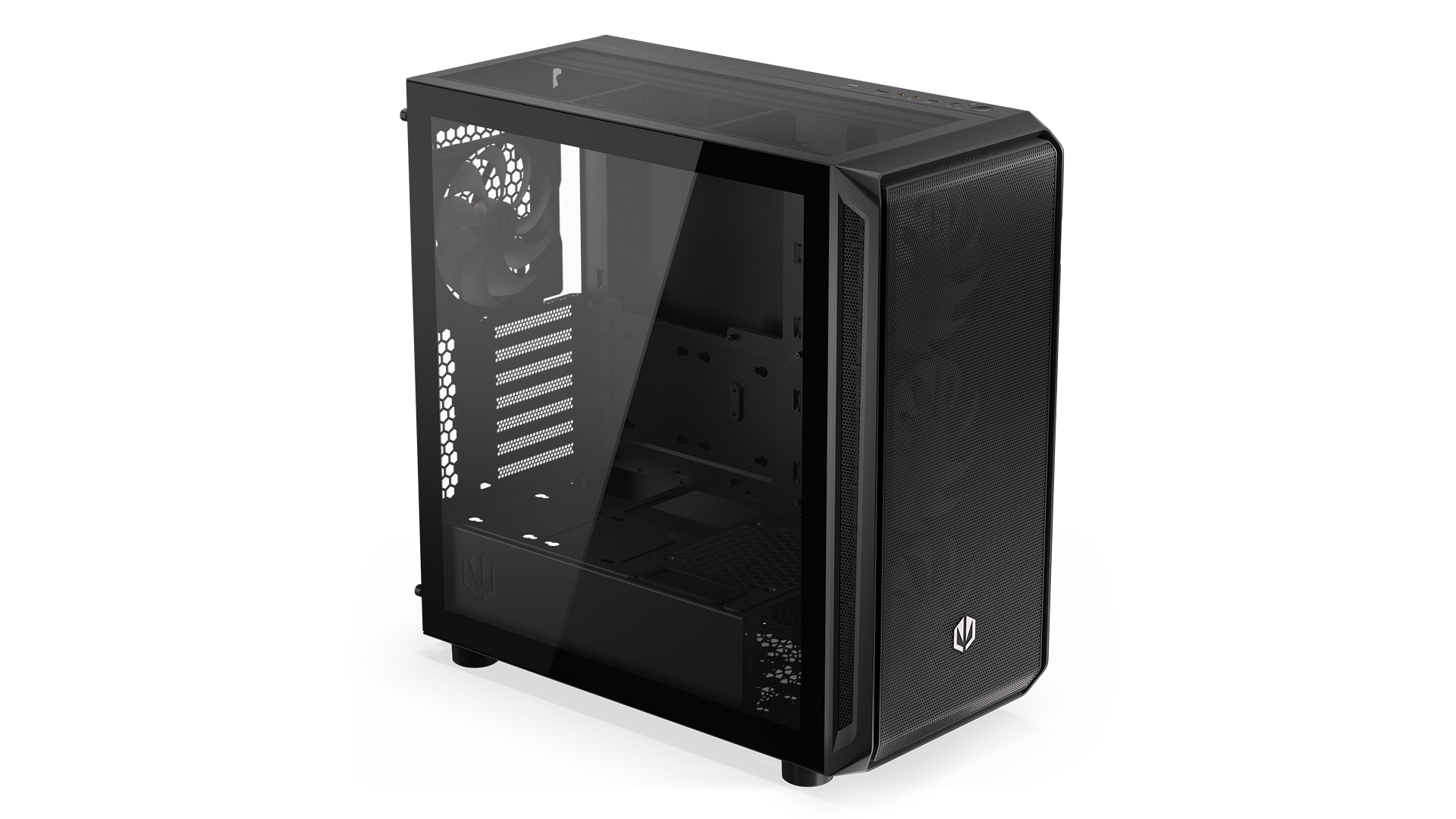 ENDORFY Arx 700 ARGB EY2A013 PC-Case Left View Inside Empty Glass Panel