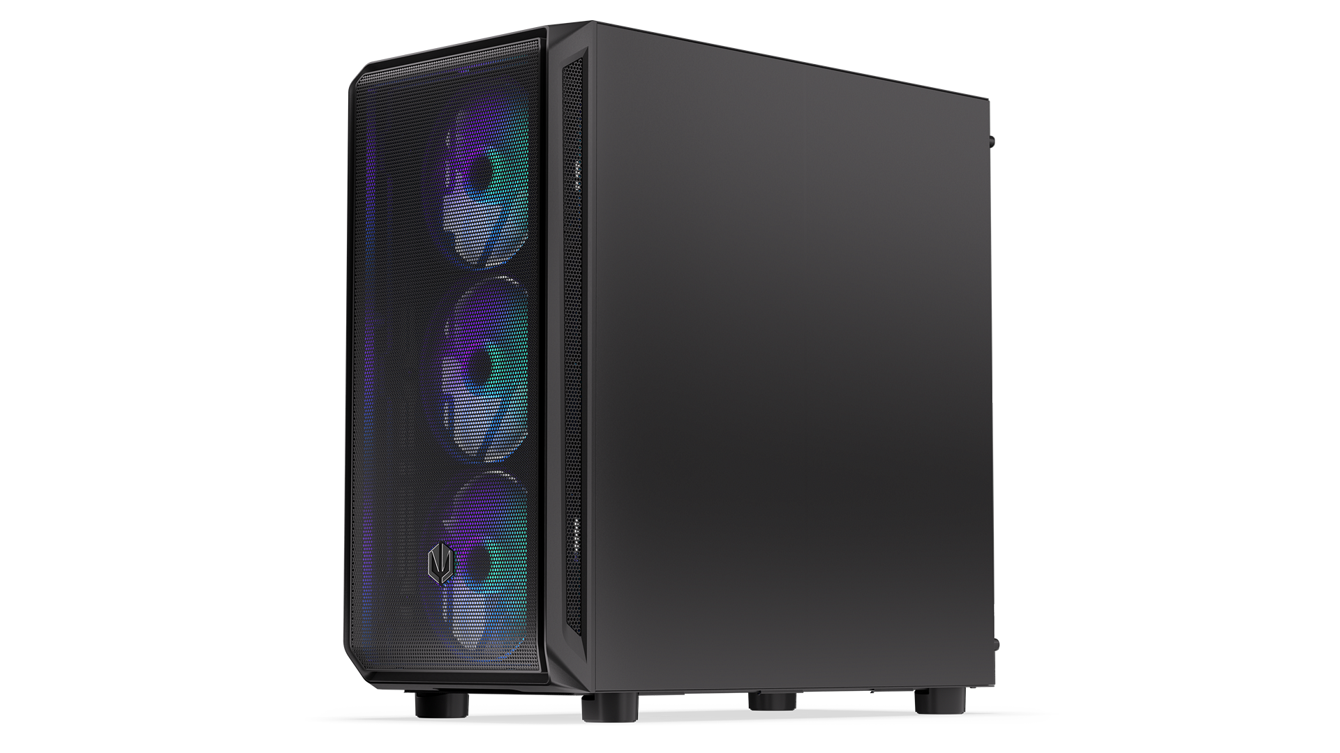 ENDORFY Arx 700 ARGB EY2A013 -PC Case Right View Black Panel Three Fans ARGB