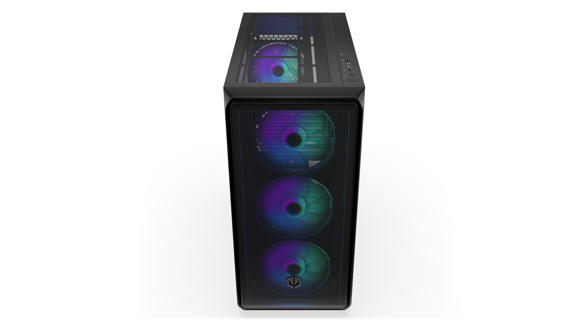 ENDORFY Arx 700 ARGB EY2A013-PC Case Top Front View IO Panel Fans ARGB Logo ENDORFY