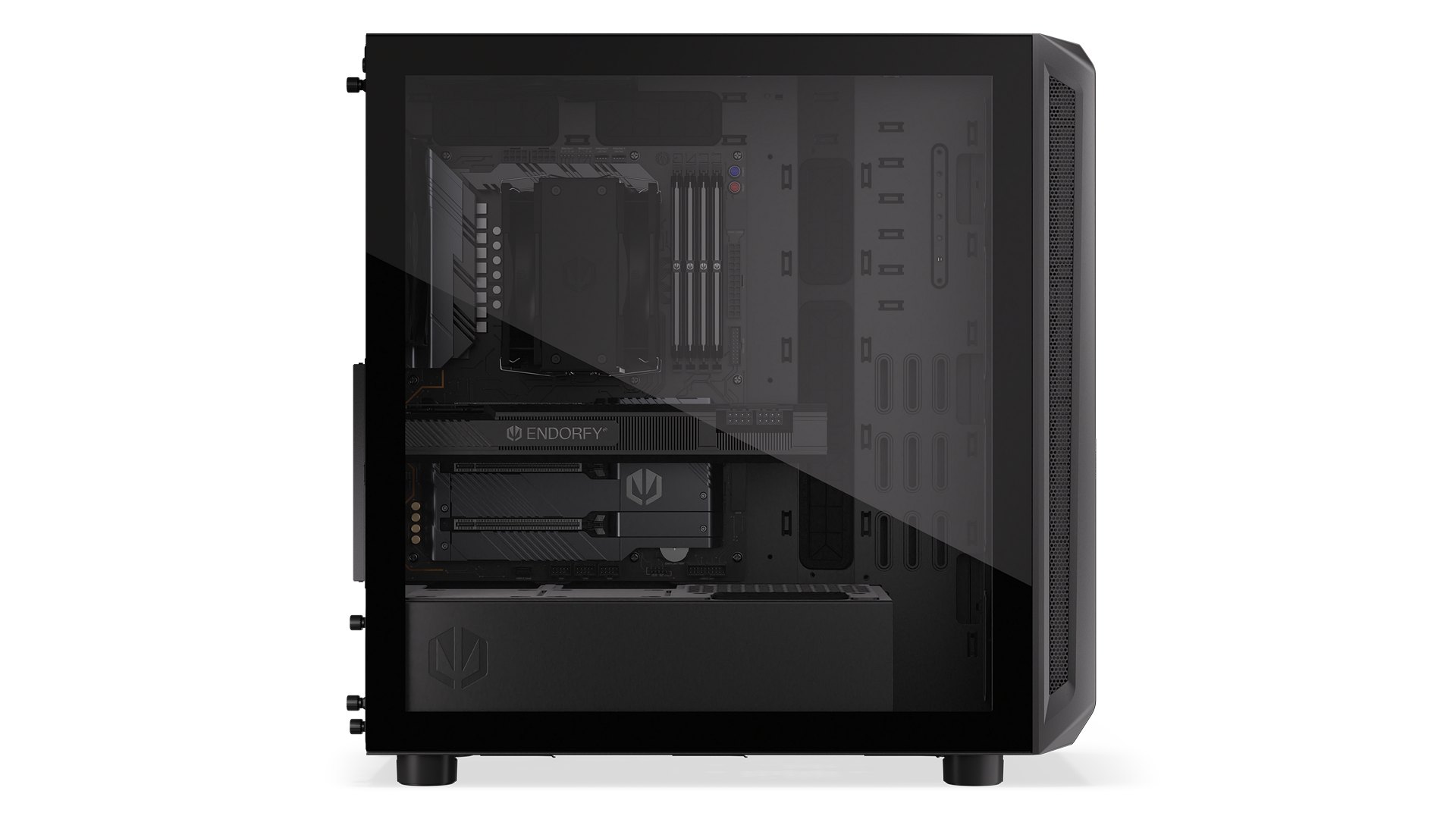 ENDORFY Arx 700 Air EY2A012-PC Case Glass Panel View Side Black Components