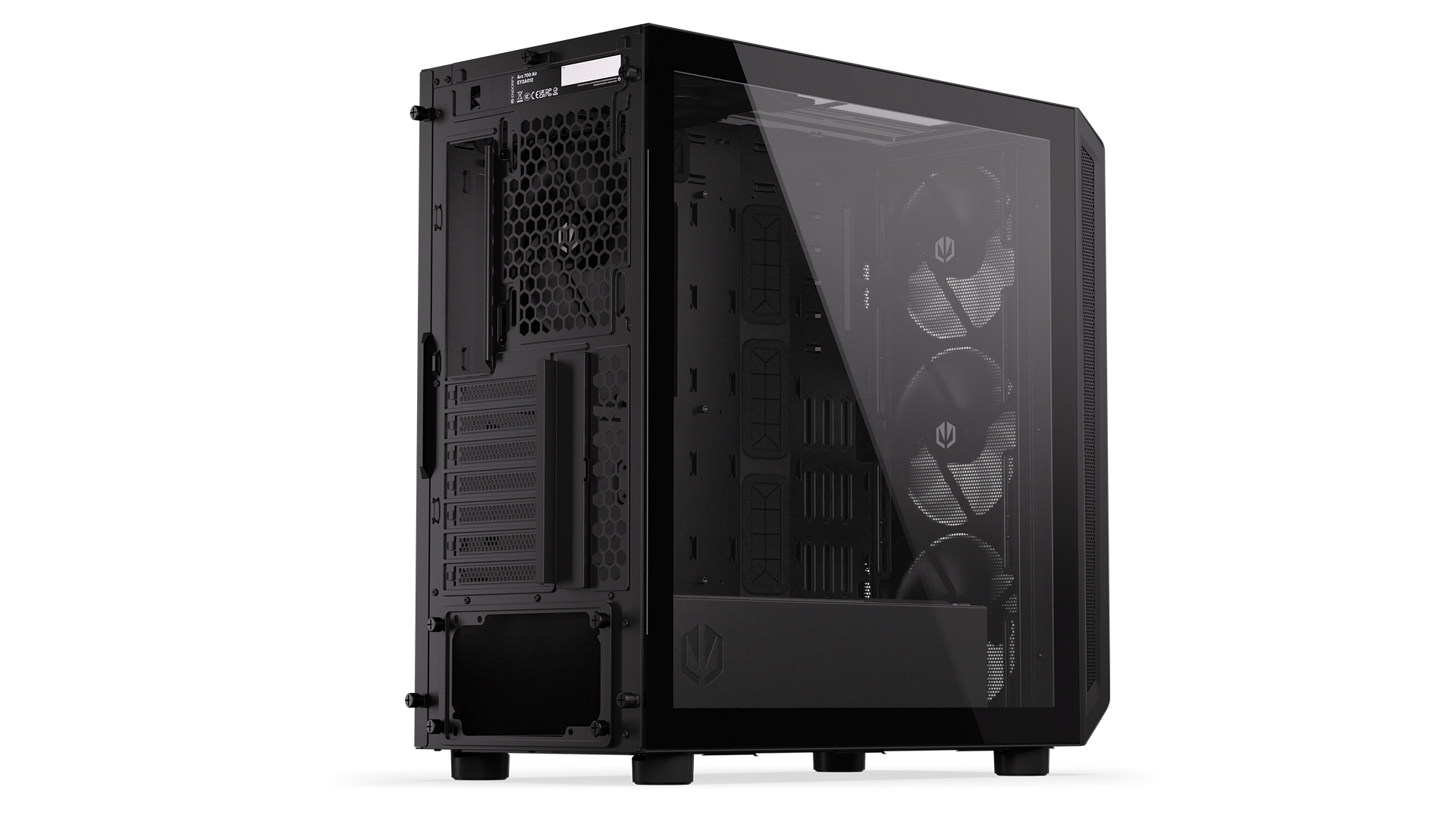 ENDORFY Arx 700 Air EY2A012-PC Case View Back Right Glass Panel Inside Logo ENDORFY