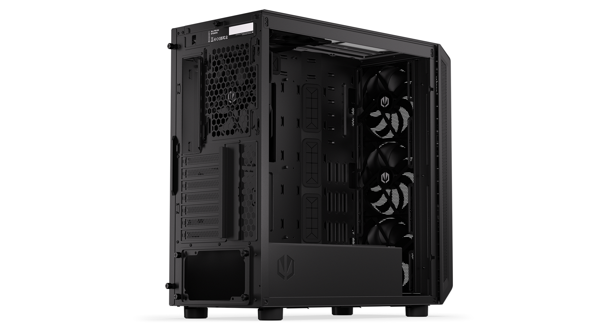 ENDORFY Arx 700 Air EY2A012-PC Case View Back Right Without Glass Panel Inside Logo ENDORFY