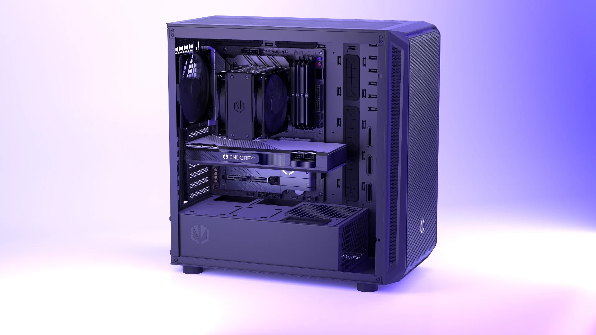 Panel I/O obudowy Arx 700 Air z portem USB-C 3.2 Gen 2 oraz portami USB-A i gniazdami audio