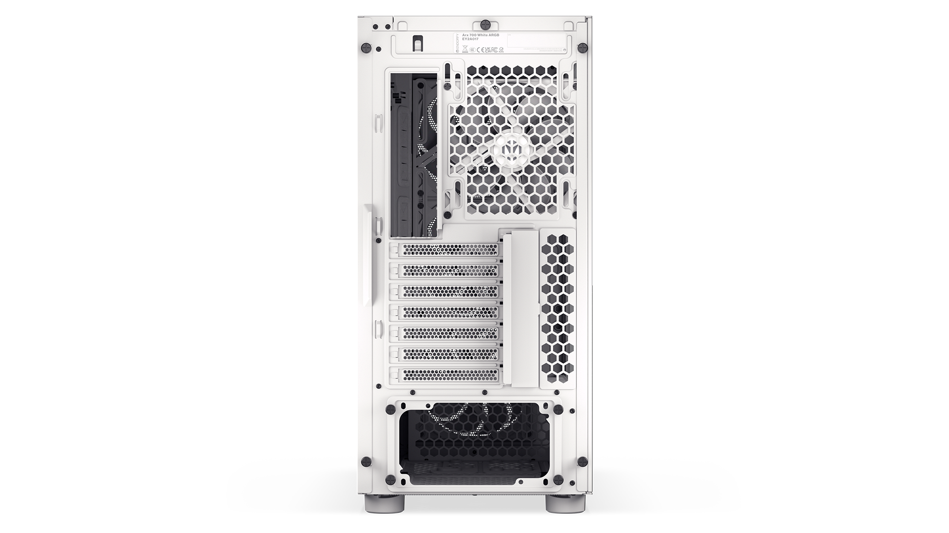 ENDORFY Arx 700 White ARGB EY2A017-PC Case Back View Inside White Case