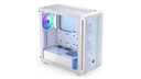 ENDORFY Arx 700 White ARGB EY2A017-PC Case Left View Glass Panel Inside White Four Fans ARGB