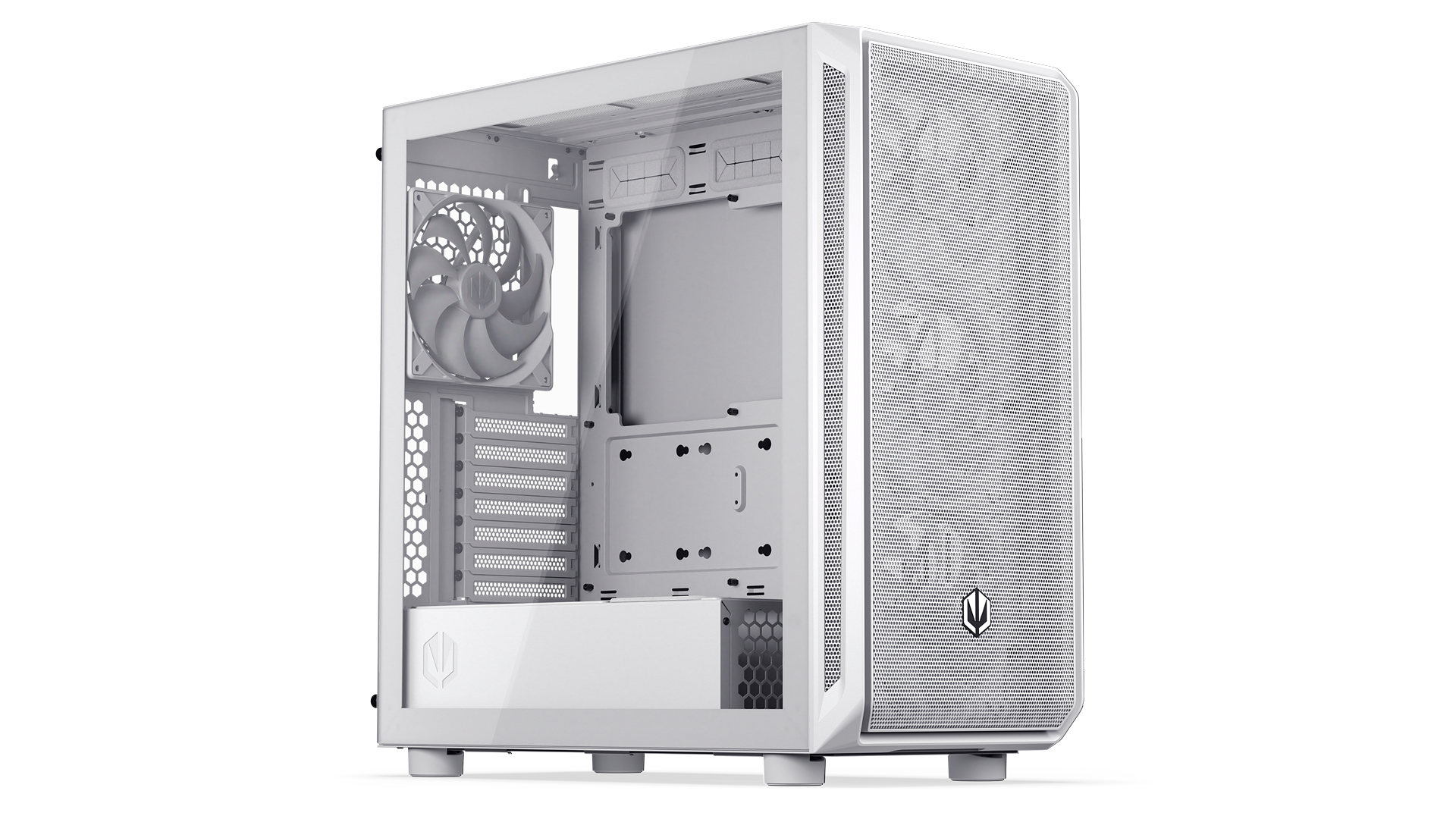 ENDORFY Arx 700 White ARGB EY2A017-PC Case Left View Panel Empty Interior