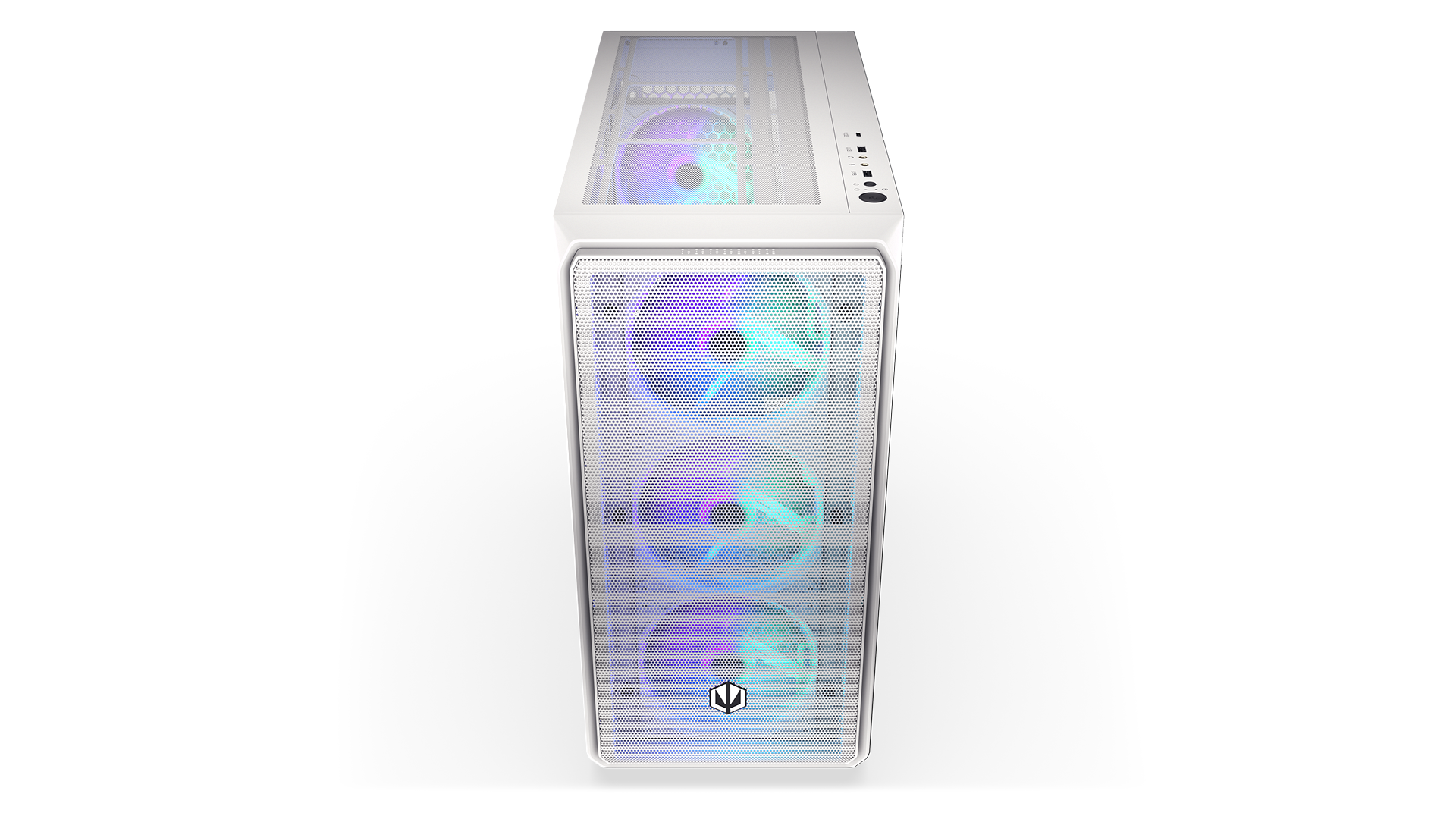 ENDORFY Arx 700 White ARGB EY2A017-PC Case Top Front View IO Panel Fans ARGB Logo ENDORFY