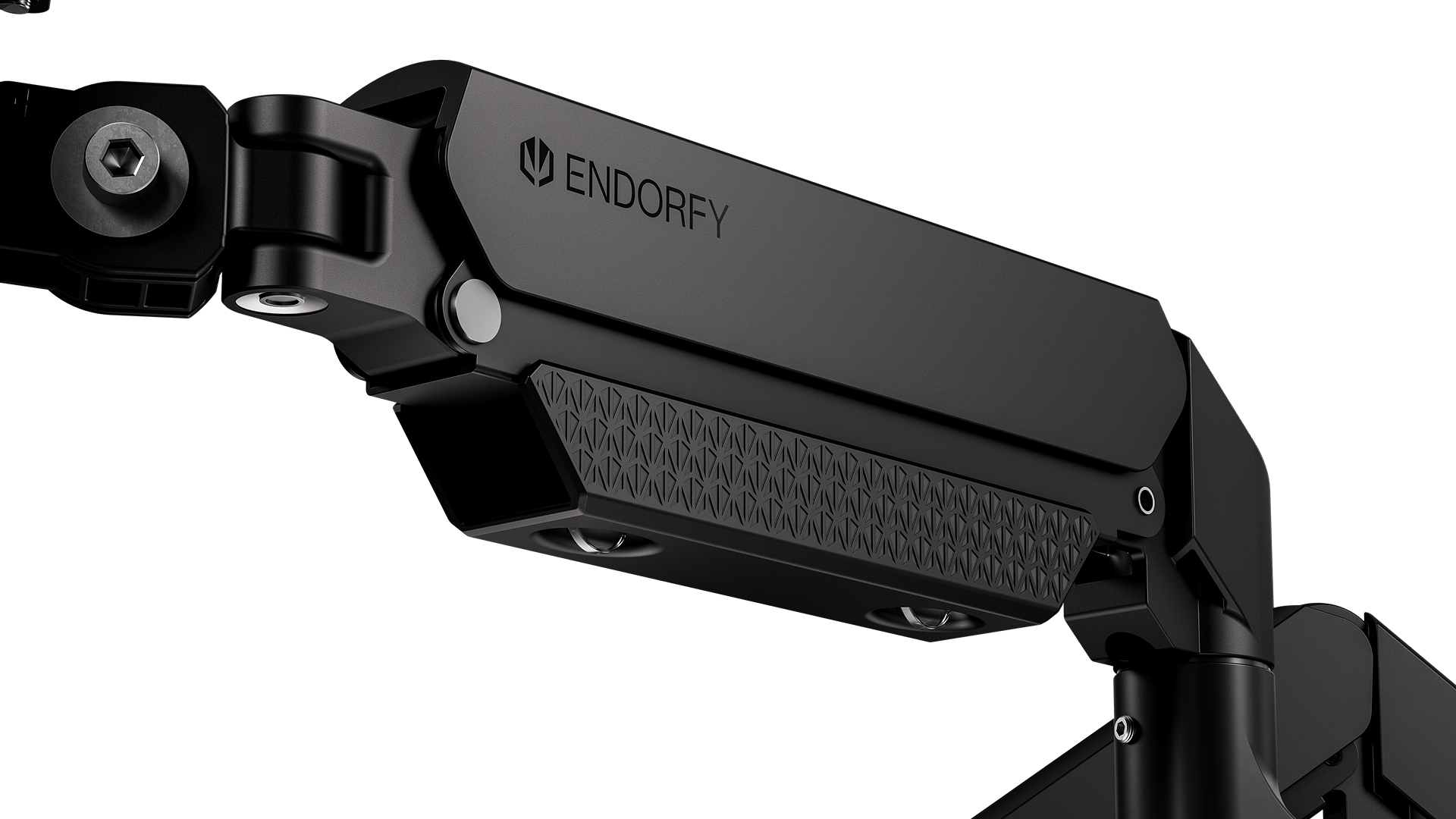 ENDORFY Atlas GS Double EY8F009 Monitor Arm Full Motion Mount Black Close Up