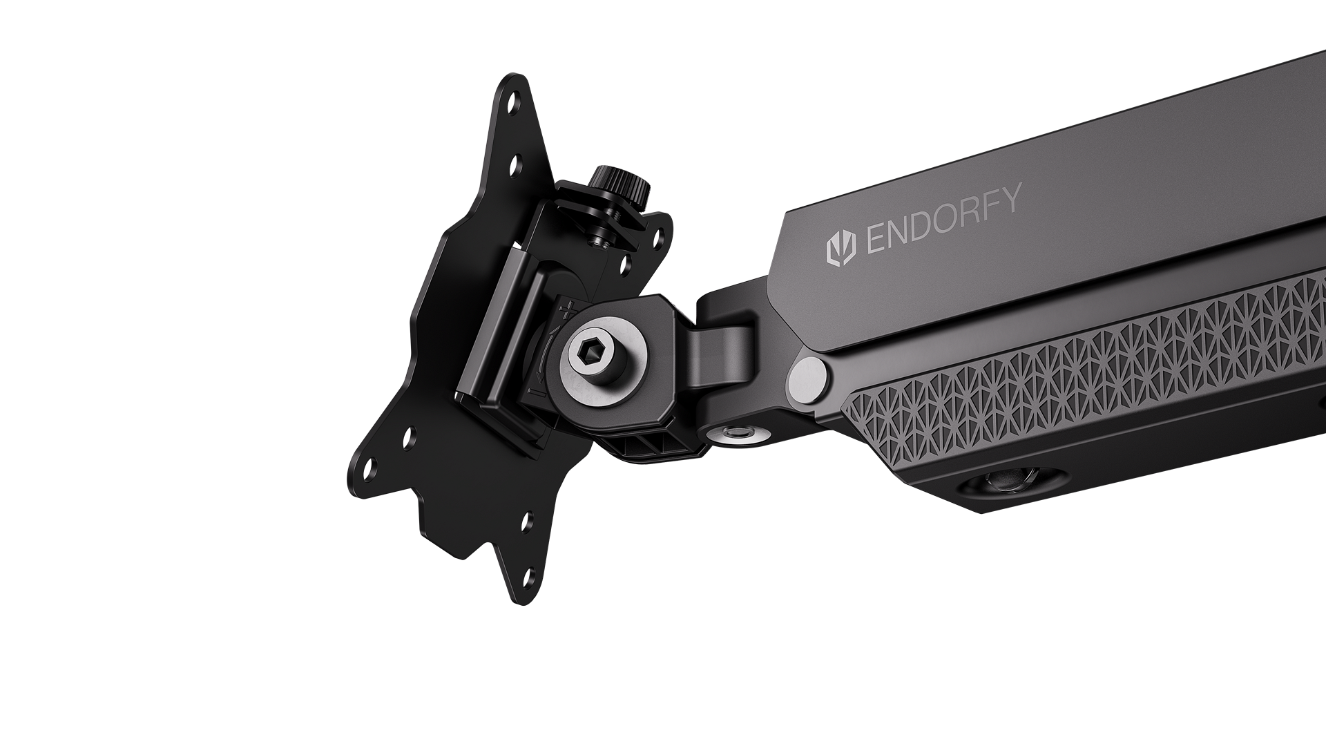 ENDORFY Atlas GS Double EY8F009 Monitor Arm Handle Black Back Close View