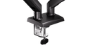 ENDORFY Atlas GS Double EY8F009 Monitor Arm Mount Base Clamp Black Front Left Close View