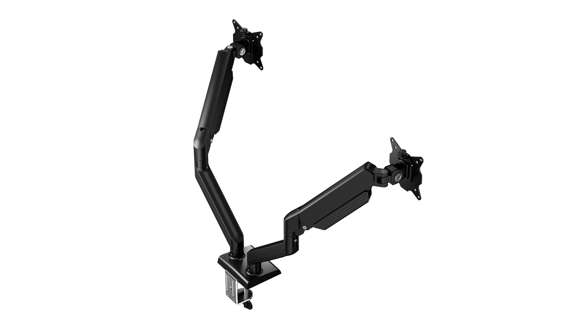 ENDORFY Atlas GS Double EY8F009 Monitor Double Arm Black Back Left Top View