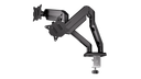ENDORFY Atlas GS Double EY8F009 Monitor Double Arm Black Back Pivot View
